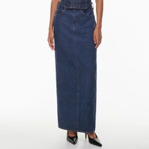 Aritzia Denim Forum The '90s Pencil Maxi Retro Jean Skirt Size 28